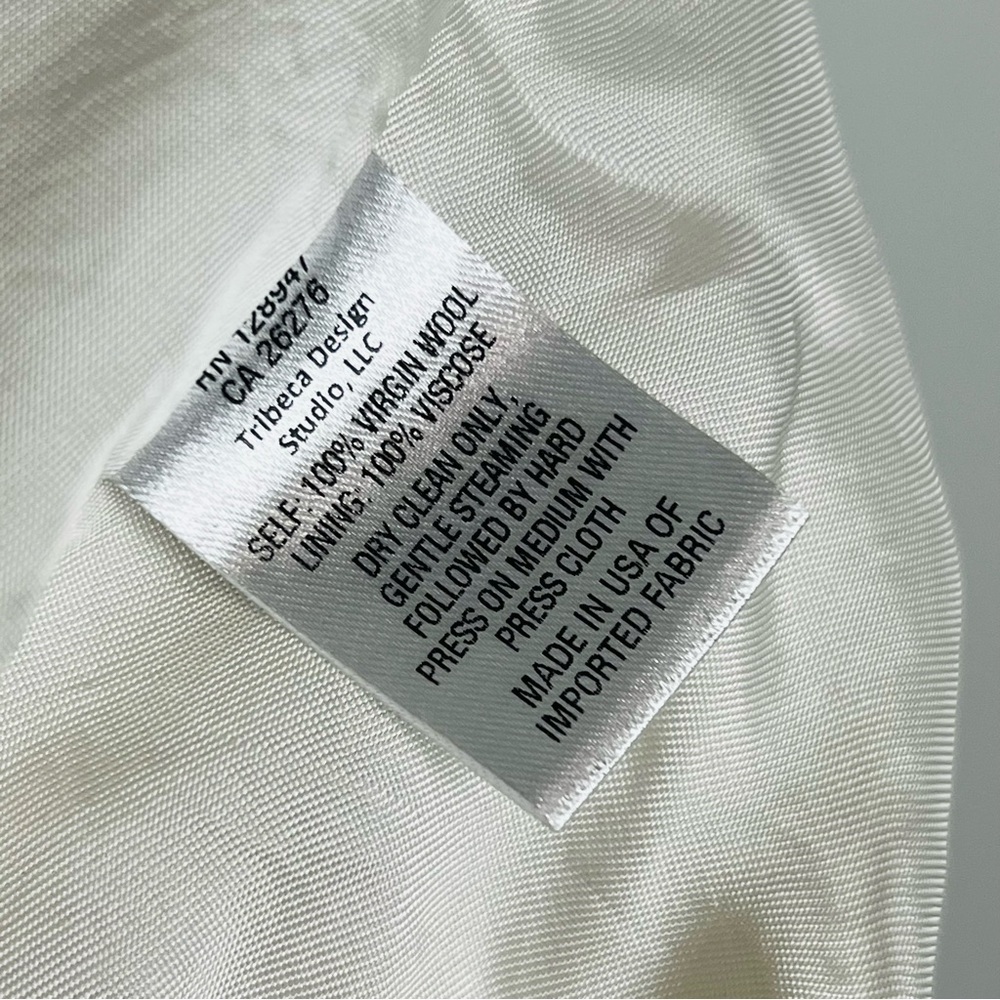 NEW NILI LOTAN cropped corette pant in ivory size 4 - Picture 8 of 10